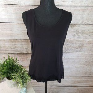 ✨4/$25 COLDWATER CREEK BLACK SLEEVELESS TOP - MED